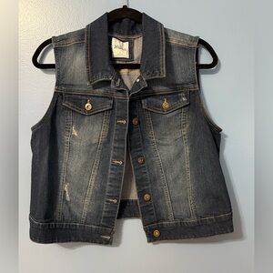 Mudd Dark Blue Denim Vest